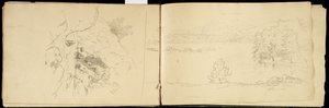 Hoosick vagy Saddle Mountain and Lake Pittsfield közelében, 1832 körül (grafitceruza törtfehér szőtt papíron) (lásd még: 3514873) alkotó: Thomas Cole