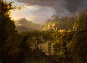 Romantikus táj, 1826 körül (olaj, fatábla)
