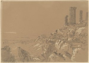 Juno, Lucina és Concordia templomai - Agrigento, Szicília alkotó: Thomas Cole