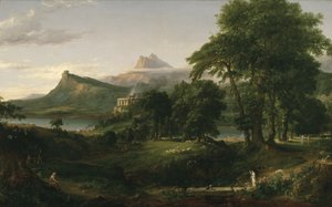 The Course of Empire: The Arcadian or Pastoral State, 1836 körül (olaj, vászon) alkotó: Thomas Cole