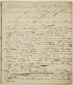 Cím nélkül ("Kivonatok A színezés művészetéből"), 1825 körül (toll és tinta, papír) alkotó: Thomas Cole