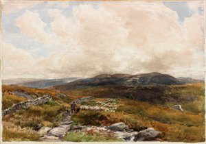 Moorland jelenet (ceruza)