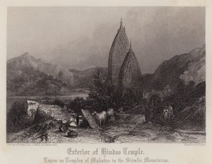 Hindoo Temple külseje (színes litho)