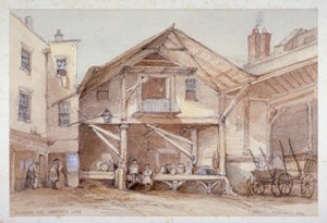 Blossoms Inn, Lawrence Lane, London City, 1854. alkotó: Thomas Colman Dibdin