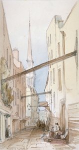 Huggin Lane, London City, 1851 alkotó: Thomas Colman Dibdin