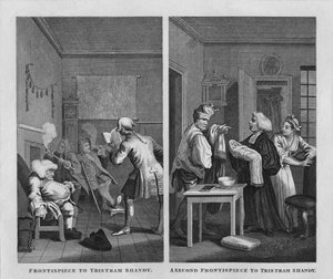 Tristram Shandy előlapjai, 1808, 1827.