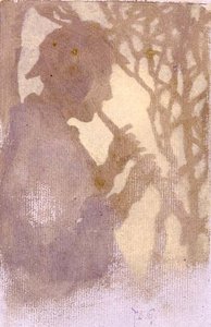 Woodlander, avagy csővezeték a soha nem földre (akvarell) alkotó: Thomas Cooper Gotch