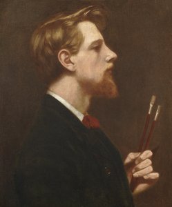 Önarckép két négyzet alakú ecsettel, 1880 körül