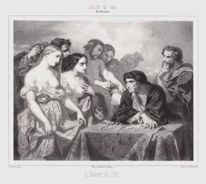 Az arany szerelme (metszet) alkotó: Thomas Couture