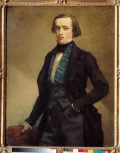 Adolphe Moreau (1800-1859) portréja, Etienne Moreau-Nelaton apja (Moreau Nelaton) Thomas Couture (1815-1879) festménye V. 1,16 x 0,89 m