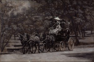 The Fairman Rogers Four-In-Hand (Egy májusi reggel a parkban) 1899 (olaj, vászon) alkotó: Thomas Cowperthwait Eakins