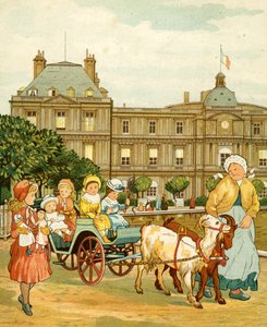 Luxembourg Gardens, gyerek kecskelovaglás.