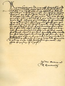 Thomas Cranmer levele Thomas Cromwellnek, Ford, 1537. augusztus 13 alkotó: Thomas Cranmer