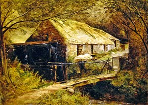 Dolgelly malom, Észak-Wales (olaj, vászon) alkotó: Thomas Creswick