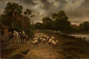 Életkép juhnyájjal alkotó: Thomas Creswick