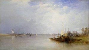 Kilátás a Temzére Battersea-ben, 1834. alkotó: Thomas Creswick