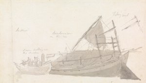 Horgászcsónak kishajóval alkotó: Thomas Daniell