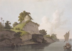 Hindoo Temple Currah közelében, a Gangesz folyón, a „Keleti táj: Huszonnégy nézet Hindoostanban” című filmből, 1796 alkotó: Thomas Daniell