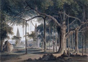 Hindu templomok Aghoriban, Uttar Pradesh alkotó: Thomas Daniell