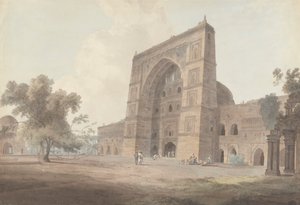 A Jami mecset főbejárata, Jaunpur alkotó: Thomas Daniell