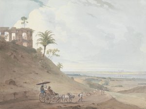 Romok a Peer Paharon, Monghi közelében, Biharban alkotó: Thomas Daniell