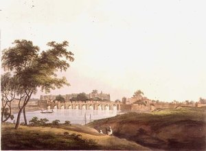 A bengáli Juonpore-i híd, vésette H. Merke (fl.1800-20) pub. készítette: Edward Orme (1774-1820 körül) 1804 (litho) alkotó: Thomas Daniell