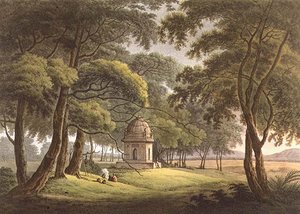 Egy mór hölgy sírja, Bengália, metszette Joseph Constantine Stadler (1780-1812), kiadta Edward Orme (1774-1820) 1803 (litográfia). alkotó: Thomas Daniell