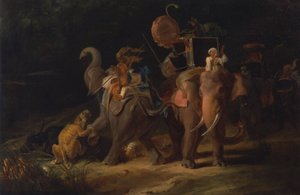 Tigrisvadászat Kelet-Indiában [1798, Royal Academy of Arts, London, kiállítási katalógus] alkotó: Thomas Daniell