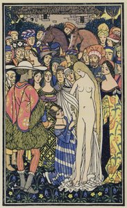 Illusztráció Boccaccio Dekameronjához (színes litográfia)