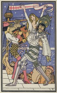 Illusztráció Boccaccio Dekameronjához (színes litográfia)