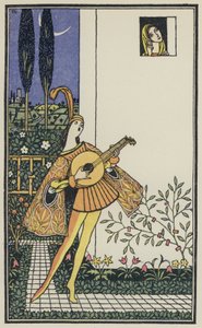 Illusztráció Boccaccio Dekameronjához (színes litográfia)