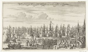 III. Vilmos Hellevoetsluisból indult Angliába, 1688 Hellevoetsluis Királyi Felsége távozása Anglia után (cím a tárgyon) alkotó: Thomas Doesburgh