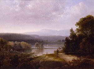 River View vadászokkal és kutyákkal, kb. 1850.