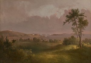 Boston kikötője a Dorchester Heights felől alkotó: Thomas Doughty