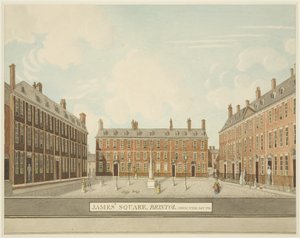 A Szent Jakab tér kilátása délről, 1806 körül (ceruza és akvarell papíron) alkotó: Thomas Dr Pole