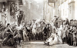 Charles Edward herceg (1720-88) és a hegyvidékiek bevonulnak Edinburgh-ba a prestoni csata után, 1745. szeptember 21. (lásd: 105438)