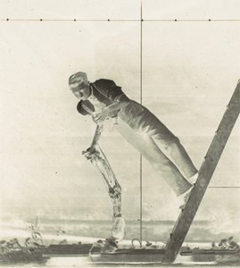Férfi létrán, felmetszett lólábbal, 1880-as évek. alkotó: Thomas Eakins