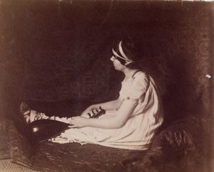 [Ülő nő lanttal] alkotó: Thomas Eakins
