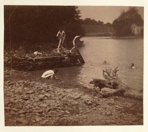 Úszástanulmány, 1883. alkotó: Thomas Eakins
