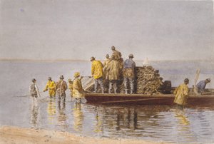 Felkapni a hálót, 1881. alkotó: Thomas Eakins