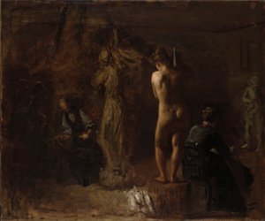 William Rush a Schuylkill folyó allegorikus alakját faragja, tanulmány alkotó: Thomas Eakins