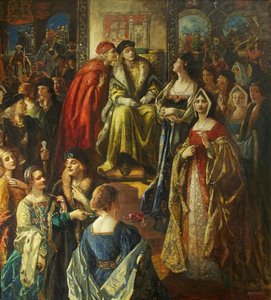 VII. Henrik király pénzbírságot szabott ki Bristol polgáraira, mert a feleségeik olyan finoman voltak öltözve alkotó: Thomas Edwin Mostyn