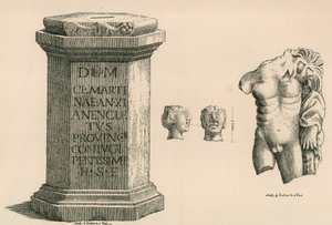 A római alkotású Herkules szobor talapzata és töredéke alkotó: Thomas Fisher Hoxton