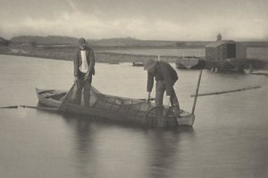 Az angolnaháló felszedése,1886 (fotó)