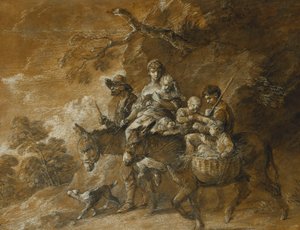Egy parasztcsalád piacra megy, alkotó: Thomas Gainsborough
