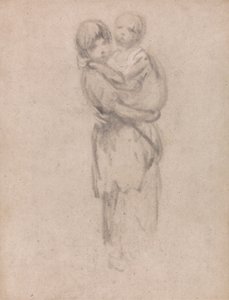 Egy fiatal lány a kezében egy gyermek alkotó: Thomas Gainsborough