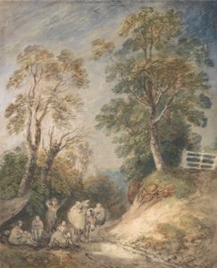 Country Lane cigányok pihenő alkotó: Thomas Gainsborough