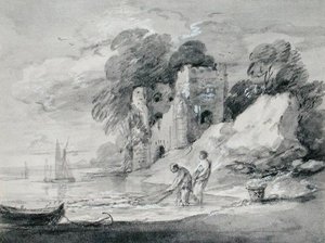 A Szajna háló vontatása alkotó: Thomas Gainsborough