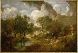 Landscape in Suffolk (festmény vászonra) alkotó: Thomas Gainsborough
