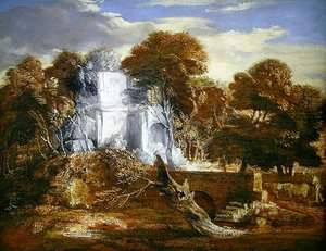 Táj figurával és szarvasmarhával (olaj, vászon) alkotó: Thomas Gainsborough